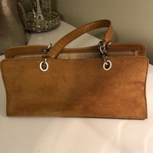 Suede shoulder bag